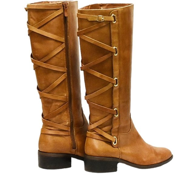 BCBGeneration  "Janiss" Tall Tan Leather Riding Boot - Picture 8 of 13